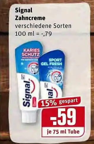 REWE Signal Zahncreme Angebot