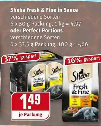 REWE Sheba Fresh & Fine In Sauce Oder Perfect Portions Angebot