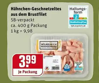 REWE Hähnchen-geschnetzeltes Aus Dem Brustfilet Angebot