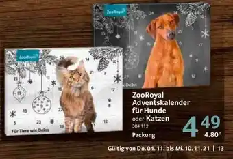 Selgros Zooroyal Adventskalender für Hunde Oder Katzen Angebot