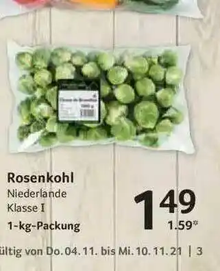 Selgros Rosenkohl Angebot