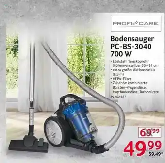 Selgros Profi Care Bodensauger Pc-bs-3040 Angebot