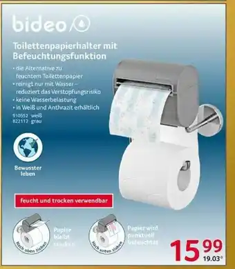 Selgros Bideo Toilettenpapierhalter Mit Befeuchtungsfunktion Angebot