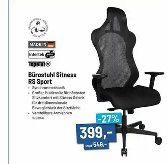 Staples Topstar Bürostuhl Sitness Rs Sport Angebot