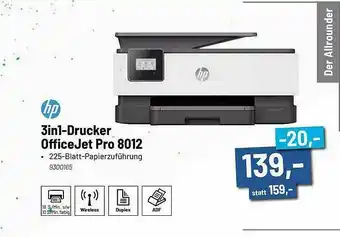 Staples Hp 3in1-drucker Officejet Pro 8012 Angebot