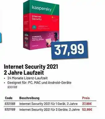 Staples Kaspersky Internet Security 2021 Angebot