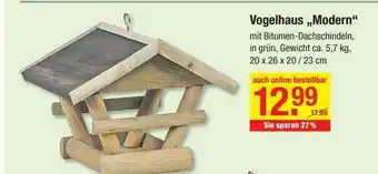 V Baumarkt Vogelhaus „modern” Angebot