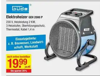 V Baumarkt Güde Elektroheizer Geh 2000p Angebot