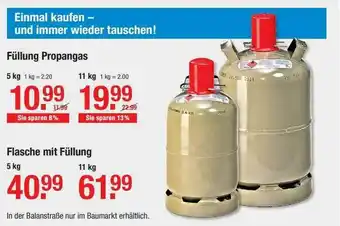 V Baumarkt Füllung Propangas Oder Flasche Mit Füllung Angebot