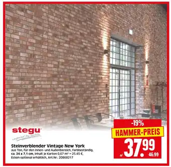 Herkules Baumarkt stegu Steinverblender Vintage New York Angebot