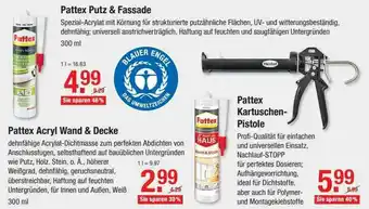 V Baumarkt Pattex Putz&fassade Oder Acryl Wand & Decke Oder Kartuschen-pistole Angebot