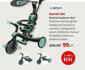 BabyOne Globber Dreirad Explorer 4in1 Angebot