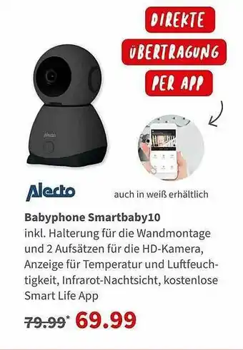 BabyOne Alecto Babyphone Smartbaby10 Angebot