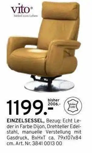 Möbel Heinrich Einzelsessel Vito Angebot