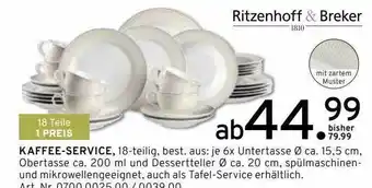 Möbel Heinrich Ritzenhoff & Breker Kaffee-service Angebot