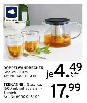 Möbel Heinrich Doppelwandbecher Oder Teekanne Leonardo Angebot