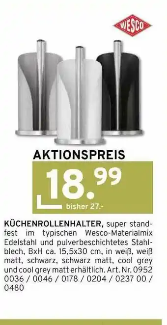 Möbel Heinrich Wesco Küchenrollenhalter Angebot