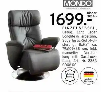 Möbel Heinrich Mondo Einzelsessel Angebot