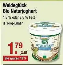 V Markt Weideglück Bio Naturjoghurt Angebot