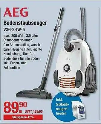 V Markt Aeg Bodenstaubsauger Vx6-2-iw-5 Angebot