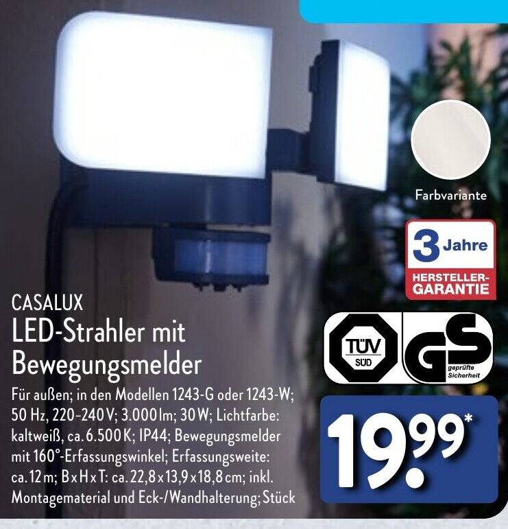 Aldi Led Strahler Mit Bewegungsmelder