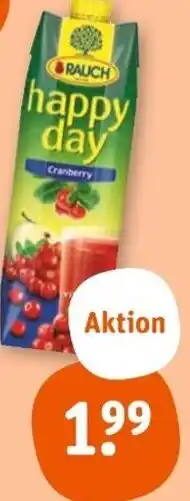 tegut Rauch happy day Cranberry 1 l Packung Angebot