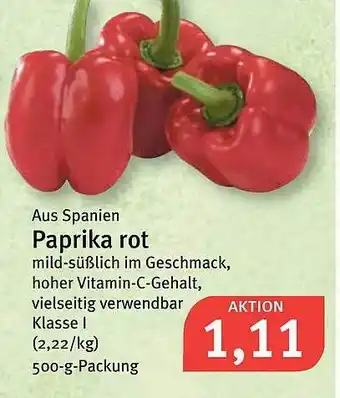 Feneberg Aus Spanien Paprika rot Angebot