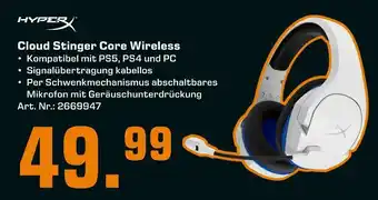 Saturn Hyperx cloud stinger core wireless Angebot