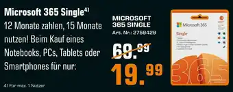 Saturn Microsoft 365 single Angebot