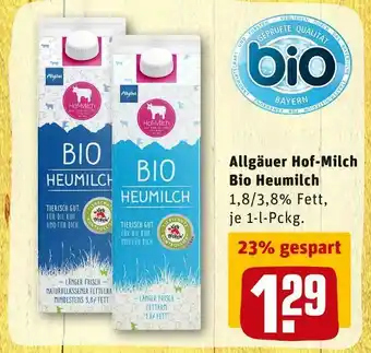 REWE Allgäuer hof-milch bio heumilch Angebot