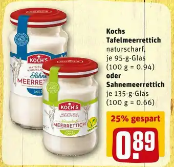 REWE Kochs tafelmeerrettich oder sahnemeerrettich Angebot