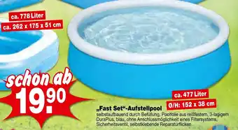 Krümet Sonderposten Bestway ,,Fast Set" Aufstellpool Angebot