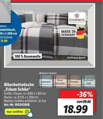 Lidl Biberbettwäsche „träum Schön” Angebot