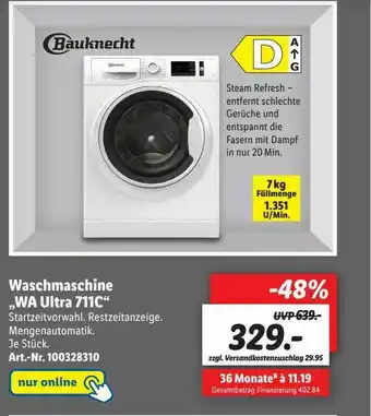 Lidl Waschmaschine Wa Ultra 711c Bauknecht Angebot