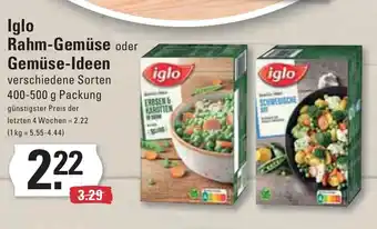 Meyer's Frischemarkt Iglo Rahm-Gemüse oder Gemüse-Ideen 400-500 g Packung Angebot