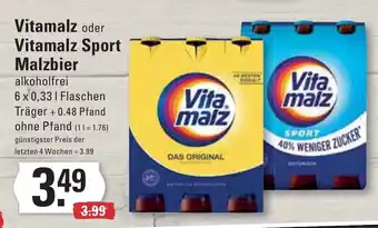 Meyer's Frischemarkt Vitamalz oder Vitamalz Sport Malzbier 6 x 0,33 l Flaschen Trager Angebot