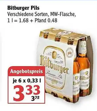 Globus Bitburger Pils Angebot