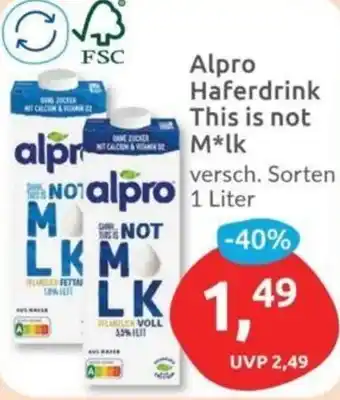 Budni Alpro Haferdrink This is not M*lk 1 Liter Angebot