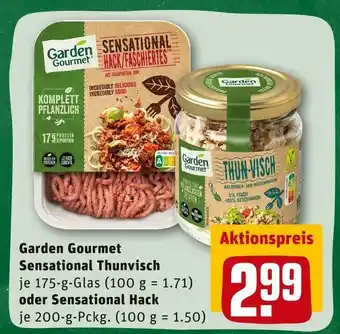 REWE Garden gourmet sensational thunvisch oder sensational hack Angebot