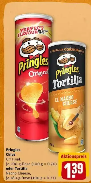 REWE Pringles chips oder tortilla Angebot