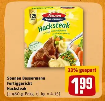 REWE Sonnen bassermann fertiggericht hacksteak Angebot