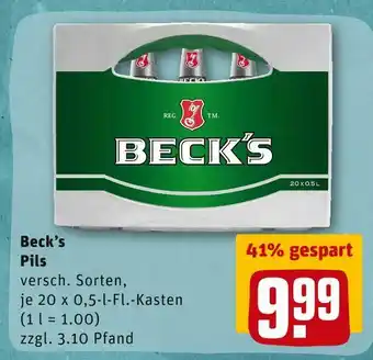 REWE Beck’s pils Angebot