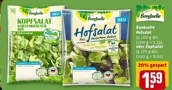 REWE Bonduelle hofsalat oder kopfsalat Angebot