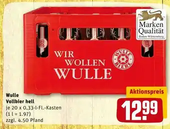 REWE Wulle vollbier hell Angebot