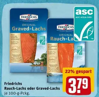 REWE Friedrichs rauch-lachs oder graved-lachs Angebot