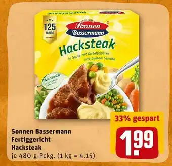 REWE Sonnen bassermann fertiggericht hacksteak Angebot