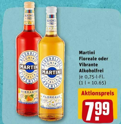 Martini floreale oder vibrante alkoholfrei Angebot bei REWE