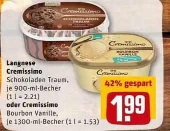 REWE Langnese eiscreme cremissimo Angebot