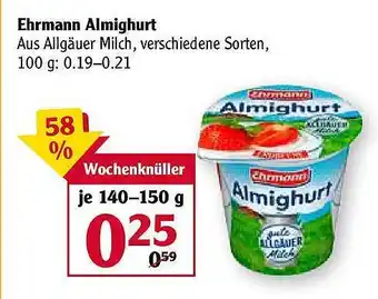 Globus Ehrmann Almighurt Angebot