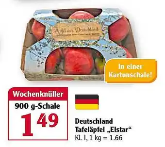 Globus Deutschland Tafeläpfel „elstar” Angebot